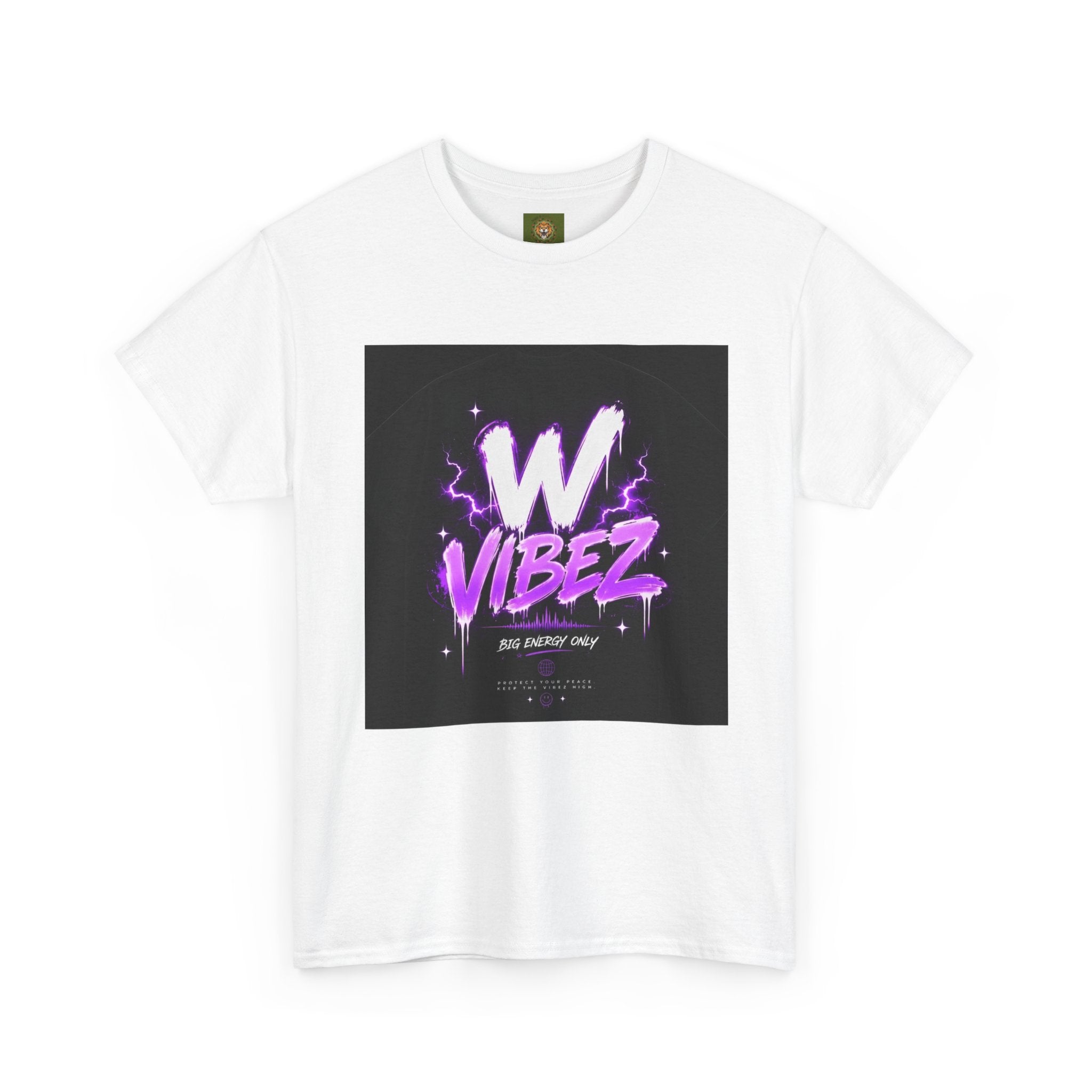 W Vibez Graphic Tee — Retro Purple Neon Streetwear T-Shirt