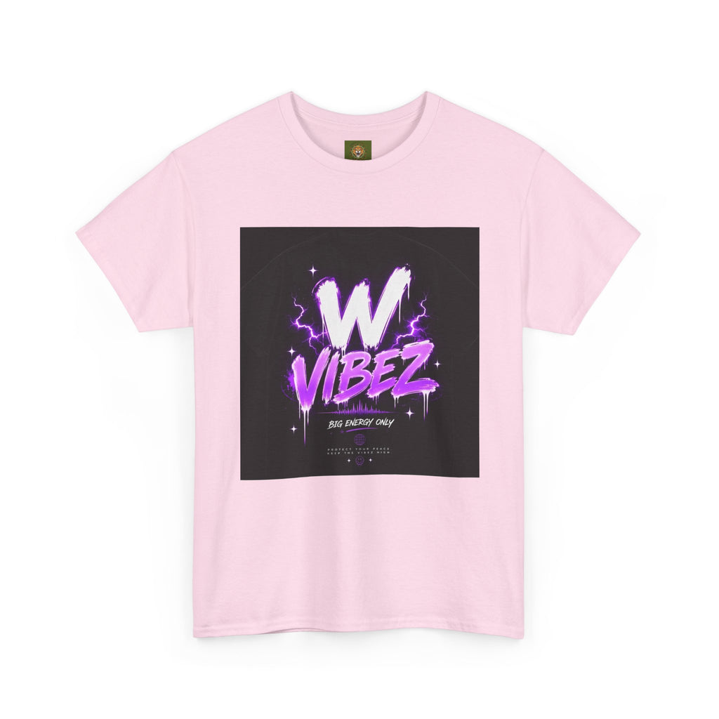 W Vibez Graphic Tee — Retro Purple Neon Streetwear T-Shirt