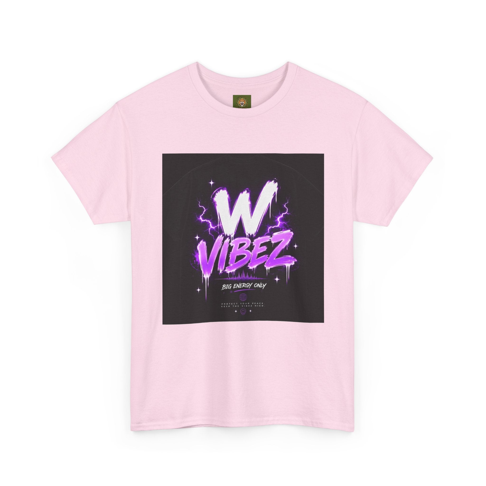 W Vibez Graphic Tee — Retro Purple Neon Streetwear T-Shirt