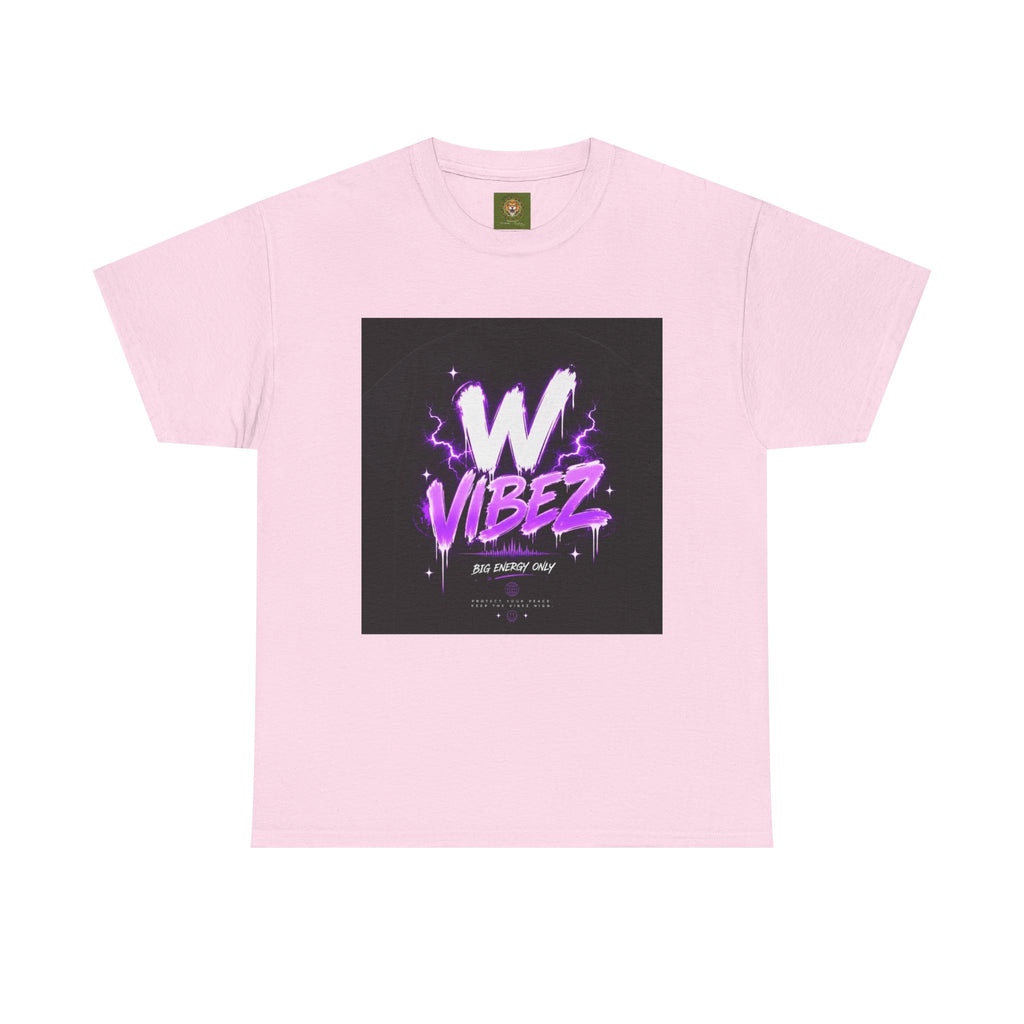 W Vibez Graphic Tee — Retro Purple Neon Streetwear T-Shirt