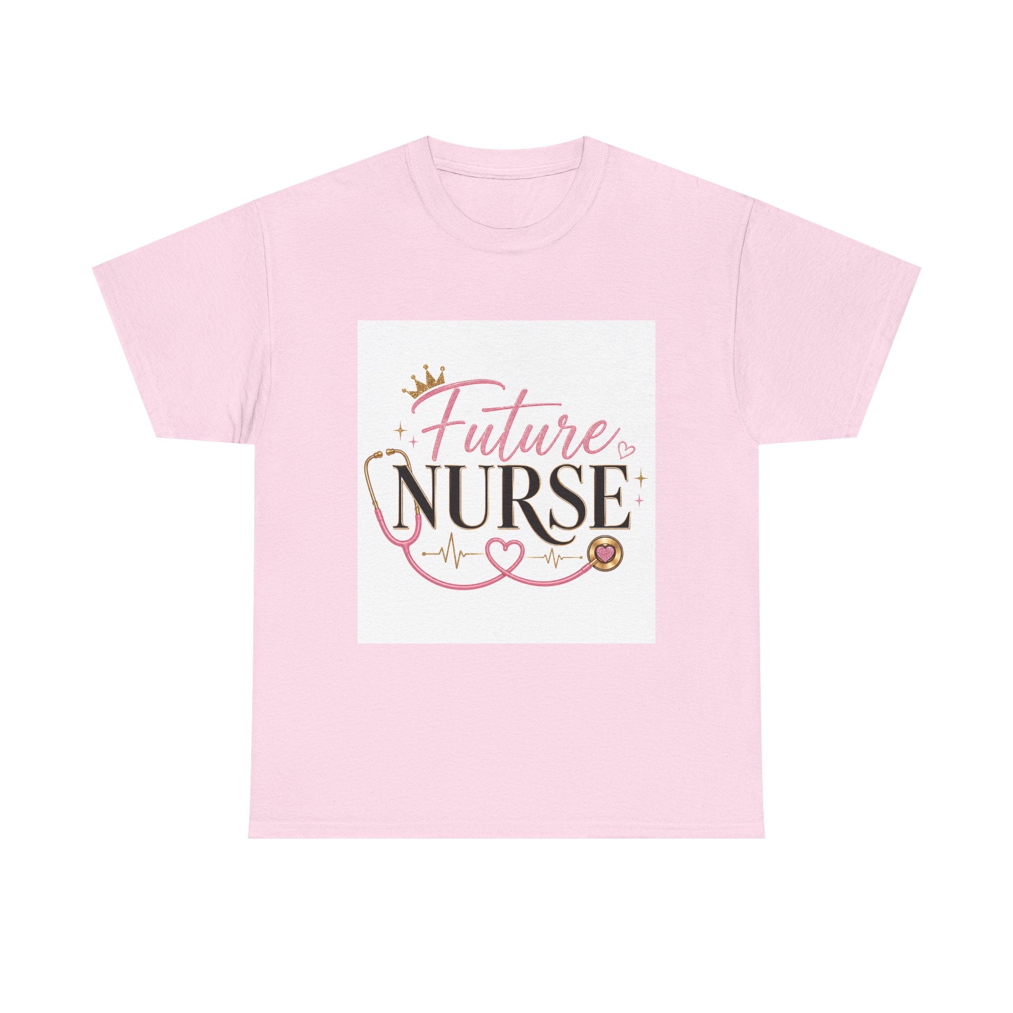 Future Nurse T-Shirt — Cute Pink Stethoscope Nursing Student Tee