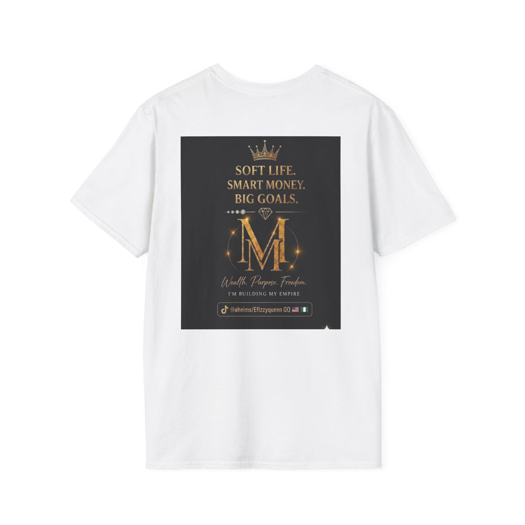 Money Monday Event T-Shirt — "Soft Life, Smart Money" Motivational Tee
