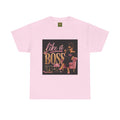 Like a Boss T-Shirt — Women’s Glam Graphic Tee (Pink & Gold)